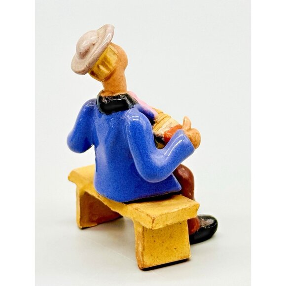 Vintage Redware Polka Band Musician Figurines Beer Tuba Trumpet Accordion Czech - Picture 7 of 16